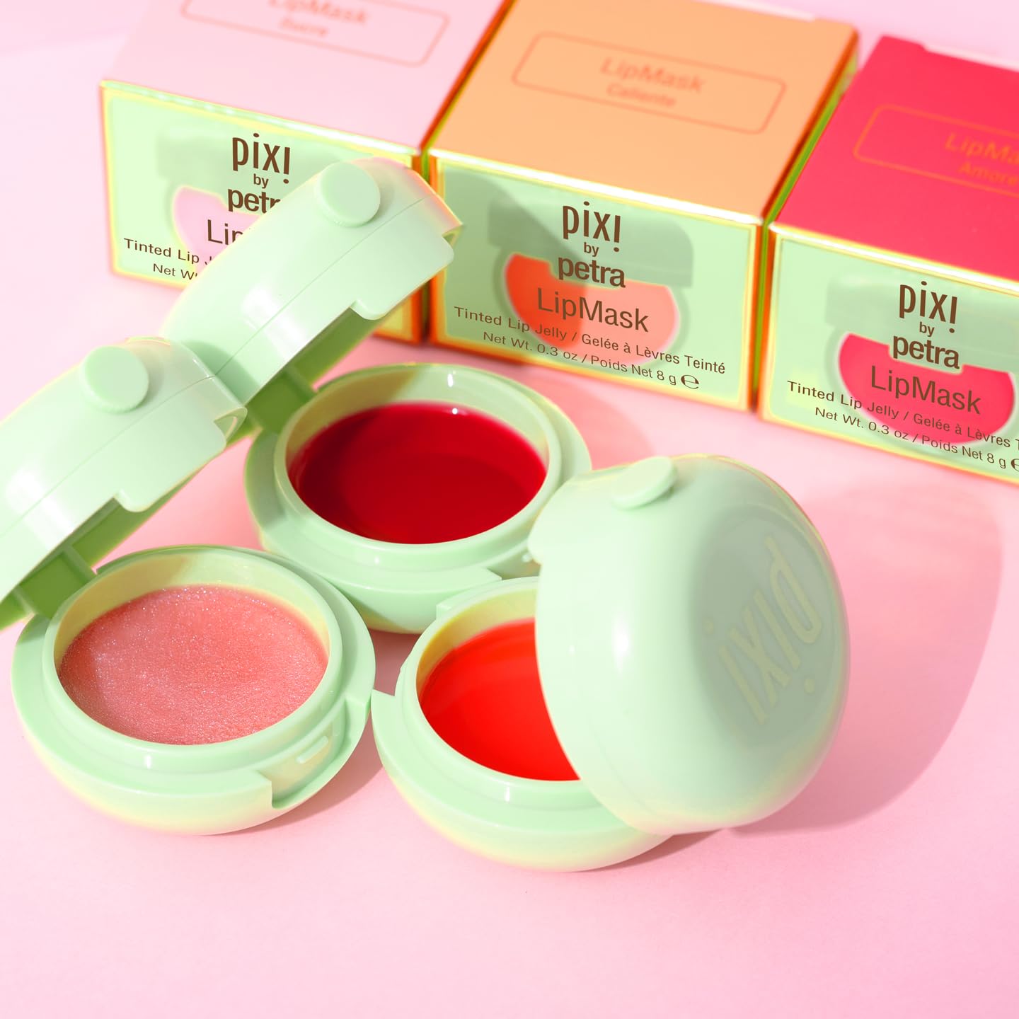 Pixi Beauty LipMask | Tinted Hydrating and Moisturizing Lip Balm Jelly |Lip Gloss Infused with Camellia, Jojoba and Pomegranate | Amore |0.3 fl.oz / 8 g - Image 9