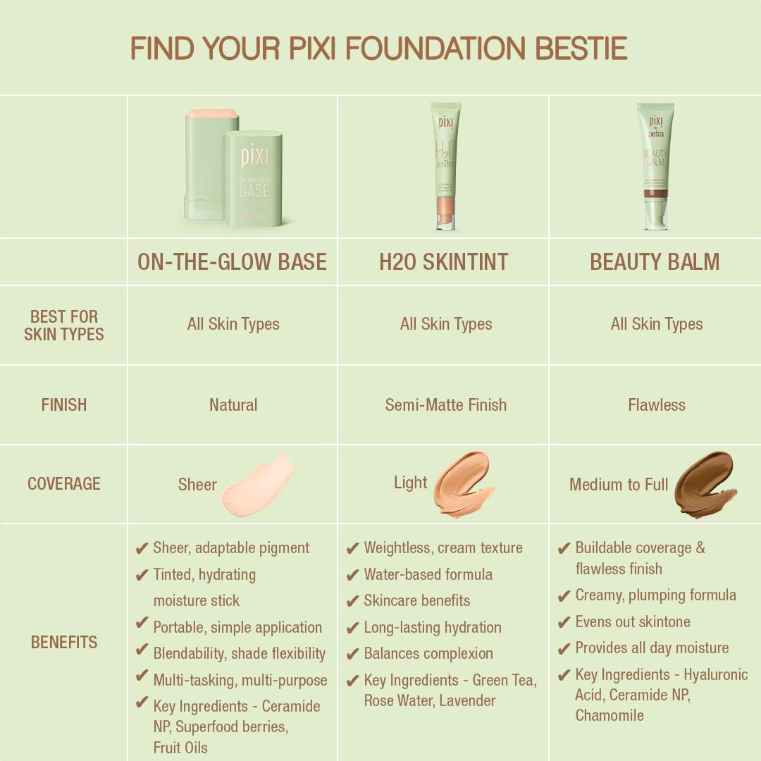 Pixi Beauty On-the-Glow Base| Tinted Moisturizer Foundation Stick | Beige: Medium, neutral shade| 0.6 oz / 19g - Image 6