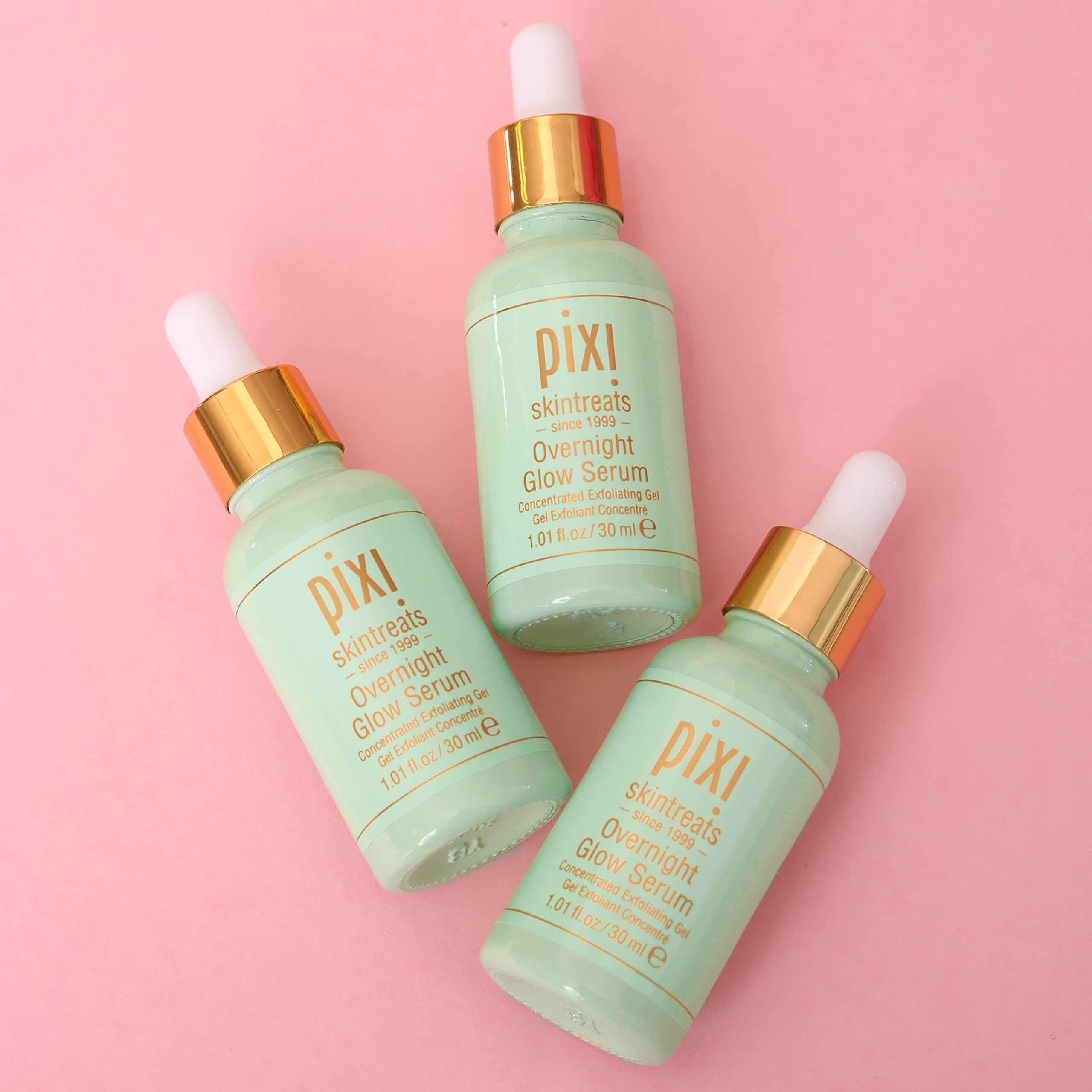 Pixi Overnight Glow Serum | Glycolic Acid Exfoliating Serum for Radiance | Helps Reduce Fine Lines & Sun Spots | With Aloe, Cucumber & Nourishing Vitamins | 1.01 fl. oz/ 30 ml - Image 5