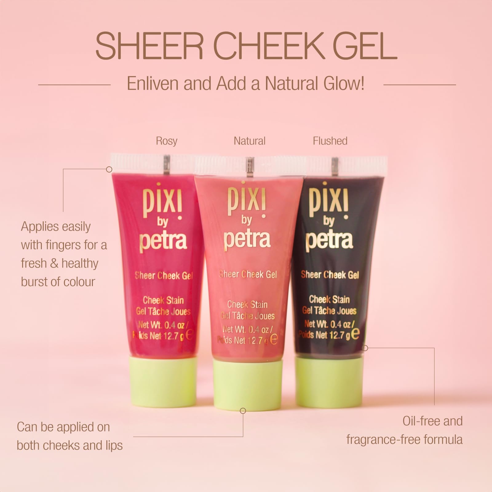 Pixi Sheer Cheek Gel - Flushed | Gel Blush For A Sheer Flush Of Colour | Oil-Free & Fragrance-Free Hydrating Liquid Blush | 0.45 Fl Oz - Image 3